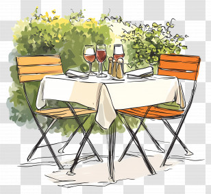 Outdoor Dining - Outdoor Dining Table With Chairs Transparent PNG
