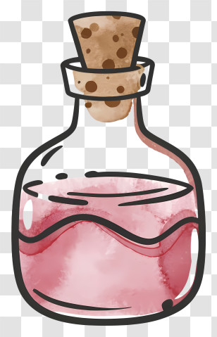Cartoon - Magical Potion Bottle Transparent PNG
