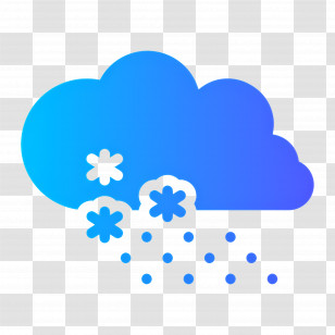 Snowy Weather - Cloud Icon With Snow Flakes For Winter Weather Transparent PNG