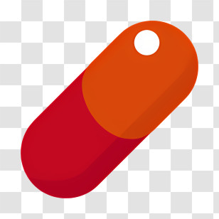 Orange Capsule - Red And Orange Capsule Illustration Transparent PNG