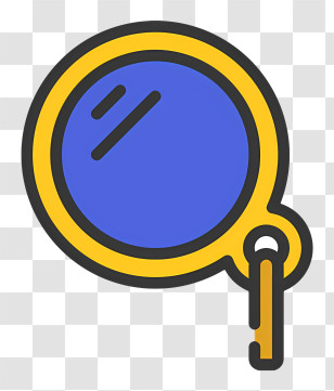 Monocle Logo - Magnifying Glass Icon In Yellow And Blue Transparent PNG