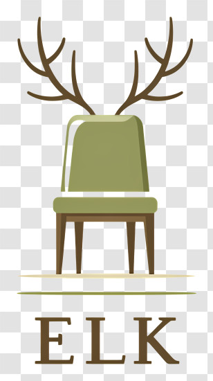 Elk Logo - Elk Antler Chair Logo Transparent PNG