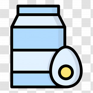 Milk And Egg - Milk Carton And Egg In Cartoon Style Transparent PNG