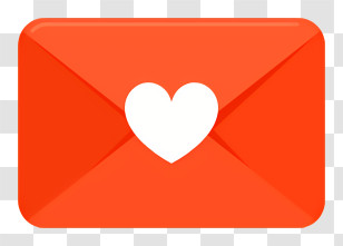 It - Red Envelope With Heart Symbol Transparent PNG