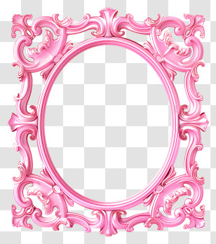 Pink Frame - Pink Ornate Decorative Frame Transparent PNG