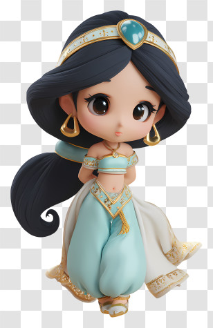 Princess Jasmine - Cute Princess Cartoon Character Transparent PNG