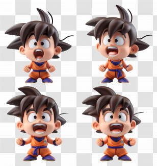 Goku - Cartoon Character In Orange Outfit Transparent PNG