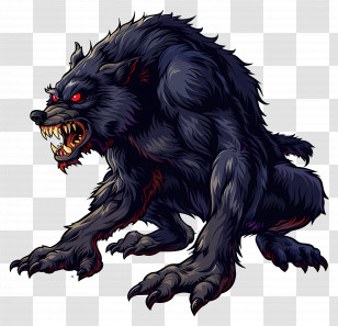 Werewolf - Ferocious Werewolf Illustration For Halloween Transparent PNG