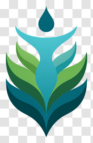 Fitness Logo - Green Leaf Human Wellness Icon Transparent PNG