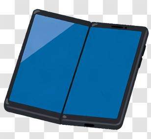 Smartphone - Modern Foldable Smartphone Illustration Transparent PNG