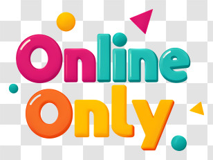 Online Only - Bright 'Online Only' Badge Transparent PNG