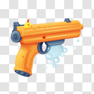 Water Pistol - Orange Water Toy Gun Transparent PNG
