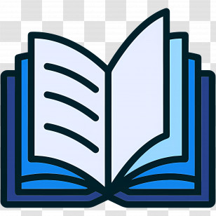Open Book - Open Book With Pages Illustration In Blue Style Transparent PNG
