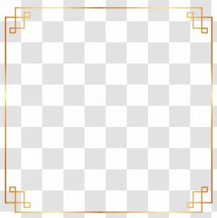 Gold Chinoiserie - Art - Golden Simple Frame Transparent PNG