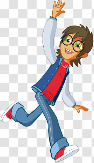 Cartoon Character - Cartoon Boy With Glasses Transparent PNG