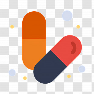 Medicine Capsule - Red And Orange Capsules Transparent PNG