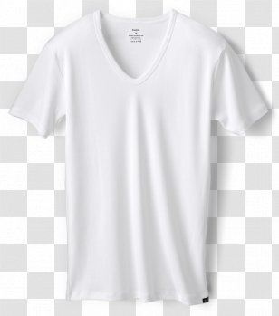 T-shirt White - Button - Shirt Transparent PNG