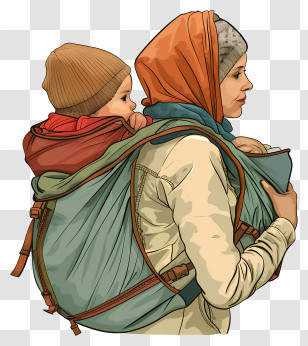 Baby Carrier - Mother Carrying Child Transparent PNG