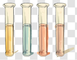 Test Tubes - Test Tubes With Colorful Liquids Illustration Transparent PNG