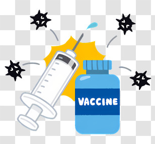 Icon - Vaccine And Syringe Fighting Virus Transparent PNG