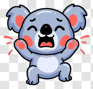 Cartoon Koala - Crying Cute Koala Transparent PNG