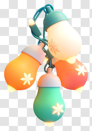 Christmas Lights - Hanging Decorative Bulb Lights Transparent PNG