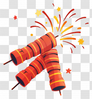 Firecrackers - Exploding Firecrackers For New Year Celebration Transparent PNG