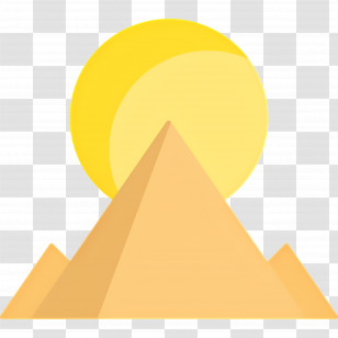 Pyramid - Sun And Pyramid Illustration Representing Egypt Transparent PNG