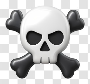 Skull And Crossbones Emoji - Skull And Crossbones Symbol Transparent PNG