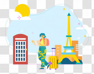 Paris Travel Transparent PNG