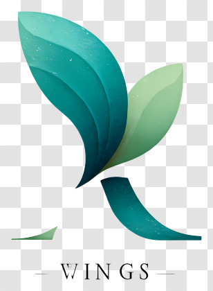 Wings Logo - K Wings Green Leaf Logo Transparent PNG