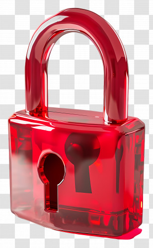 Padlock - Red Transparent Padlock Transparent PNG