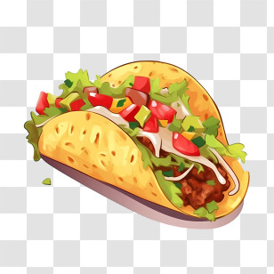 National Taco Day
 - Delicious Taco With Fresh Ingredients Illustration Transparent PNG