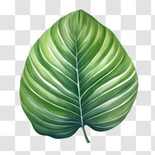 Tropical Leaf - Green Leaf With Detailed Textures Transparent PNG