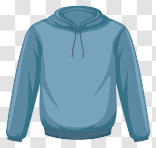 Sweatshirt - Blue Hoodie With Drawstring Design Transparent PNG