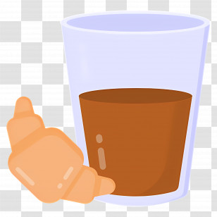 Coffee Breakfast - Coffee And Croissant Illustration Transparent PNG