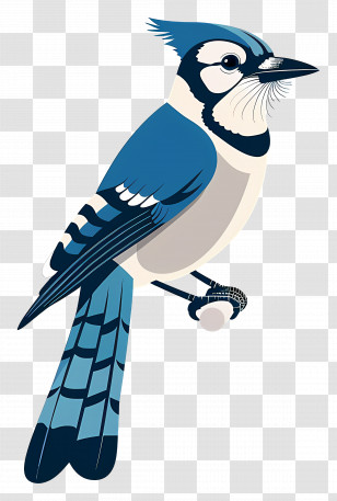 Blue Jay - Blue Jay Bird Illustration Transparent PNG