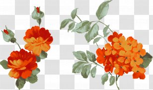 Chinese Painting Bird-and-flower Ink Wash - Green - Hand Painted Flowers Transparent PNG