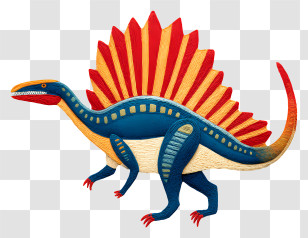 Spinosaurus - Colorful Dinosaur Illustration Transparent PNG