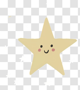 Cartoon Star - Smiling Yellow Star Cartoon Illustration Transparent PNG