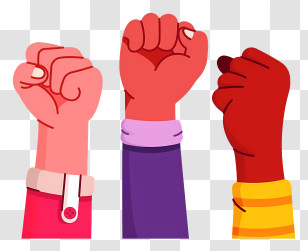 Fist Symbol - Raised Fists As A Symbol Of Solidarity And Unity Transparent PNG