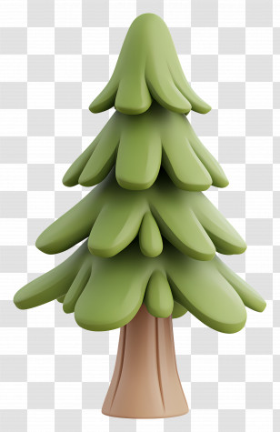 Cartoon Spruce Tree - Green Pine Tree Illustration Transparent PNG