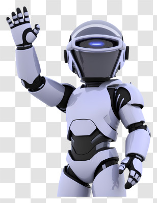 Robot Worker - Futuristic Robot Pointing Transparent PNG