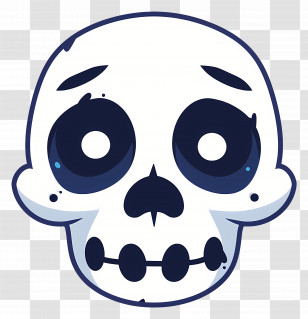 Halloween Skull - Sad Skull Cartoon Transparent PNG