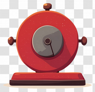 School Bell - Red Alarm Bell For Emergency Transparent PNG