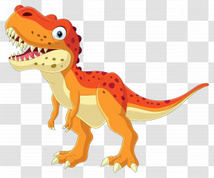 Cartoon Dinosaur - Cartoon T-Rex Dinosaur Illustration Transparent PNG
