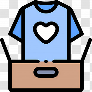 Clothes Box - T-Shirt With Heart Design Transparent PNG