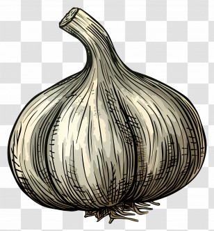 Garlic - Illustrated Garlic Bulb Transparent PNG