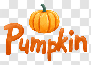 Pumpkin Logo - Hand-painted Pumpkin Lettering Transparent PNG