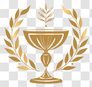 Maundy Thursday - Golden Trophy With Laurel Wreath Transparent PNG
